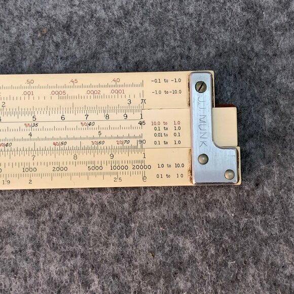 Vintage KEUFFEL & ESSER CO. LOG LOG DUPLEX DECITRIG SLIDE RULE, MODEL N4081-3 - Picture 4 of 13